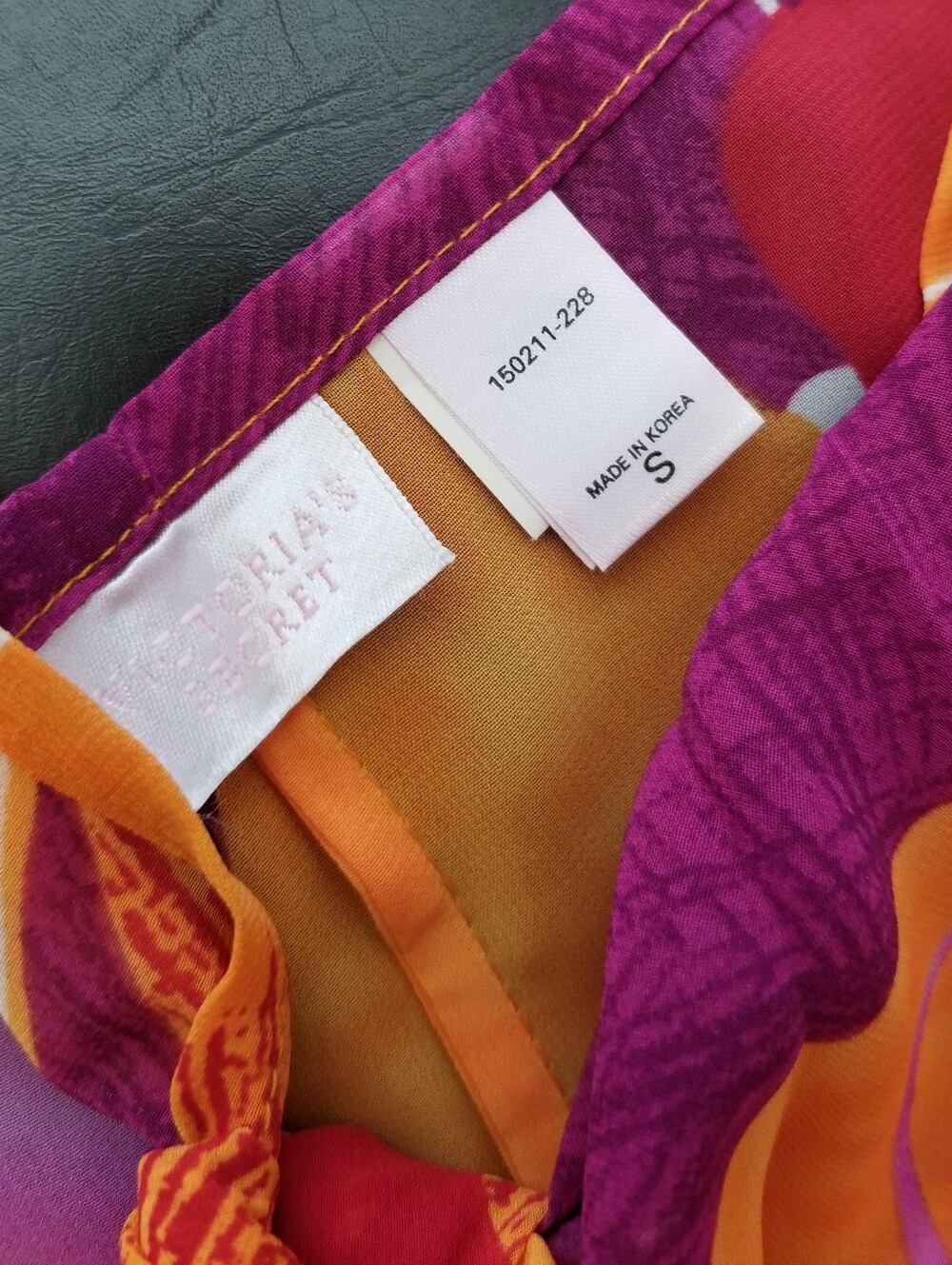 ❗Vintage Victoria's Secret Tropical Floral Orange Fuchsia Swim Cover Up Pants S❗ - Picture 4 of 6